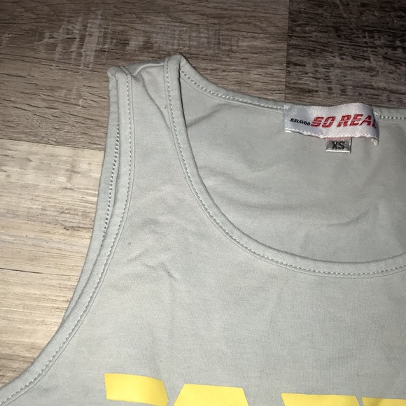 Gsuwoo So Real grey and yellow crop top size XS - Picture 3 of 11